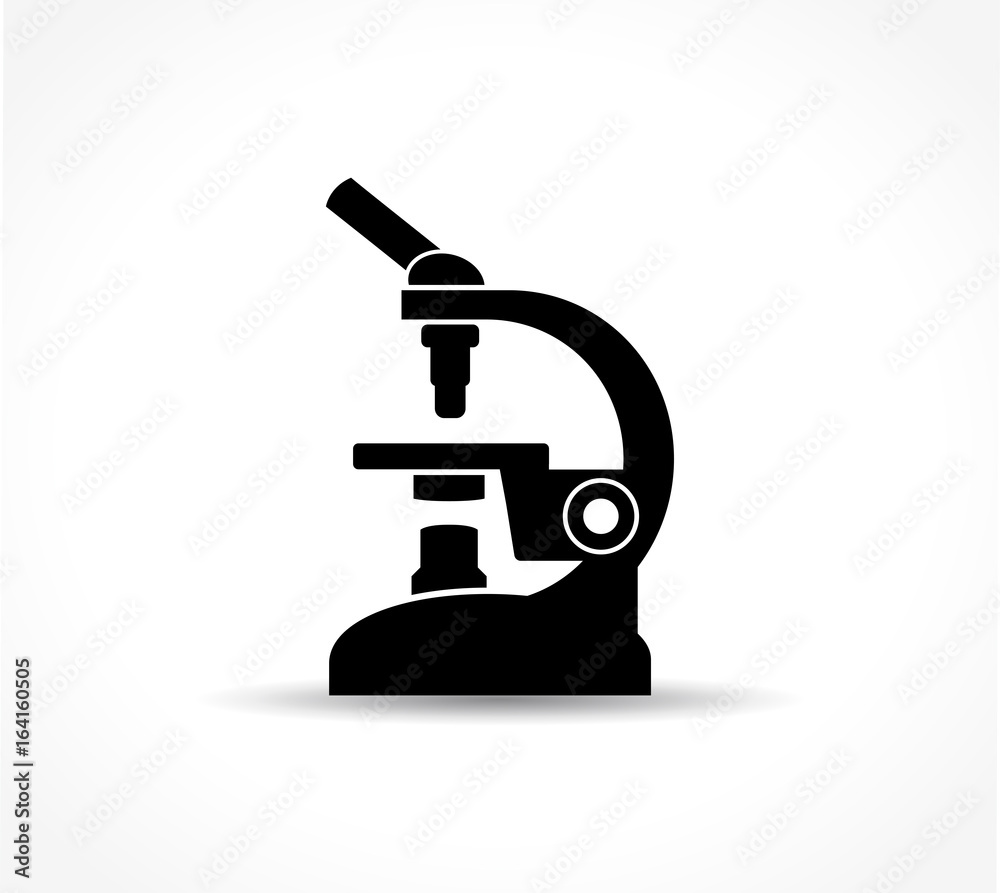 microscope icon on white background microscope icon on white background