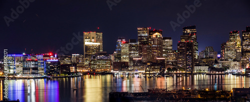 Boston skyline at night © Echo Sierra Photo