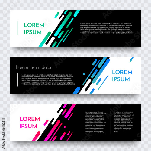 Modern web banner vector color abstract template