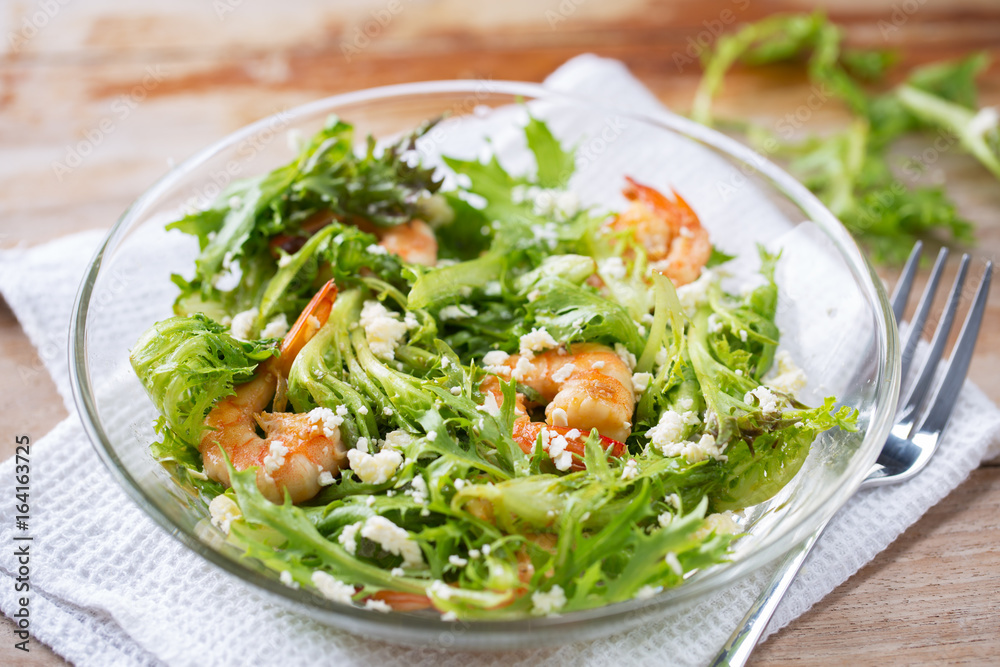 shrimp salad with cheese for heathy