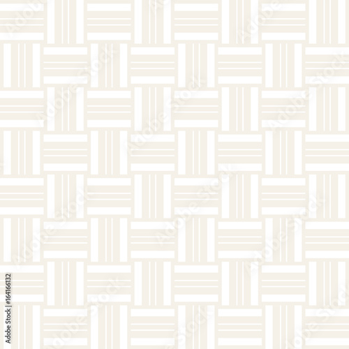 Crosshatch vector seamless geometric pattern. Crossed graphic rectangles background. Checkered motif. Seamless subtle texture of crosshatched lines. Trellis simple fabric print. © Samolevsky