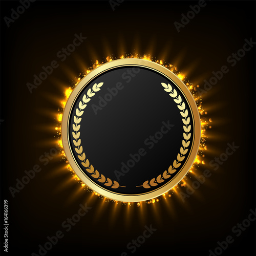 Gold labels award .Empty space for text. Template for awards, quality mark, diplomas and certificates. background