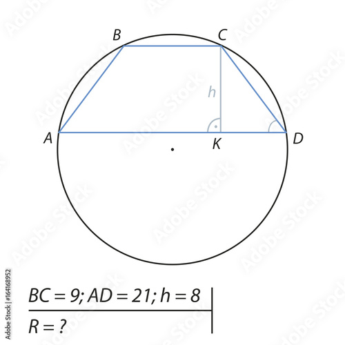 Task for calculating the radius of a circle