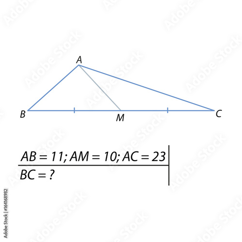The problem of calculating the base of a triangle