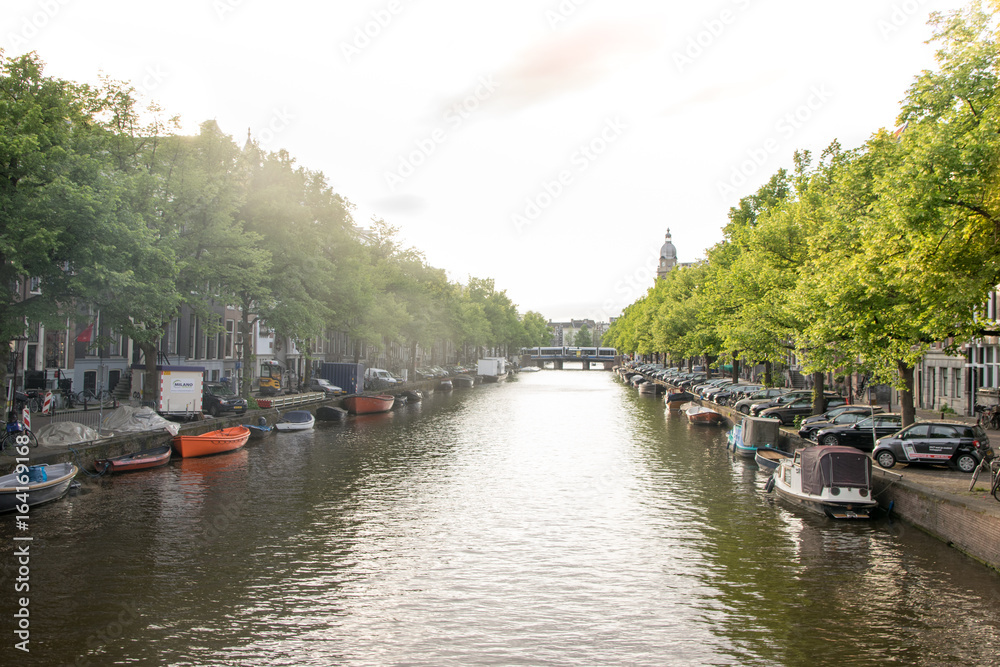 Obraz premium Canals of Amsterdam. Amsterdam is the capital and most populous city of the Netherlands