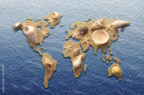 World sea shell map