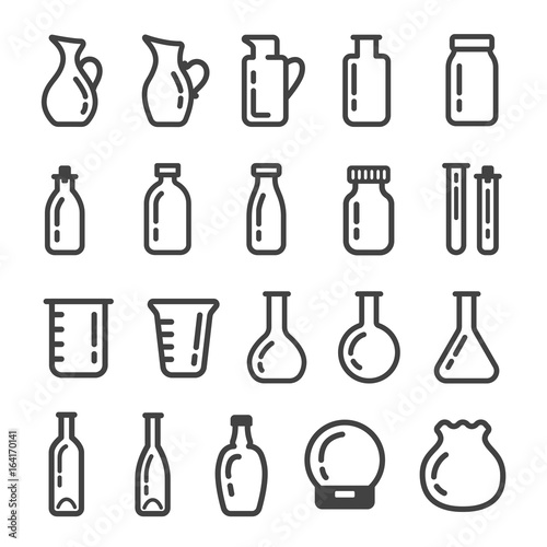 glassware ,glass container icon,illustration,vector