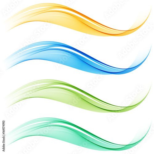 Set of blend abstract wave