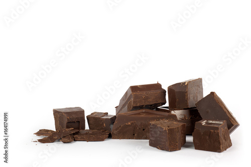 pezzi di cioccolato fondente