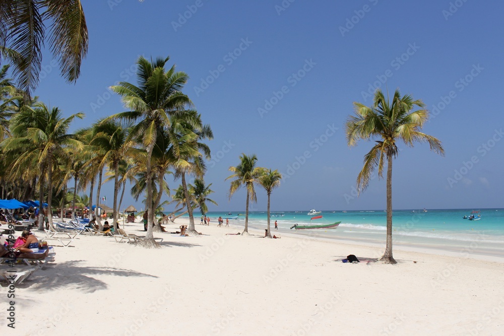 Praia El Paraiso, perto de Tulum, México Praia El Paraiso, perto de Tulum, México