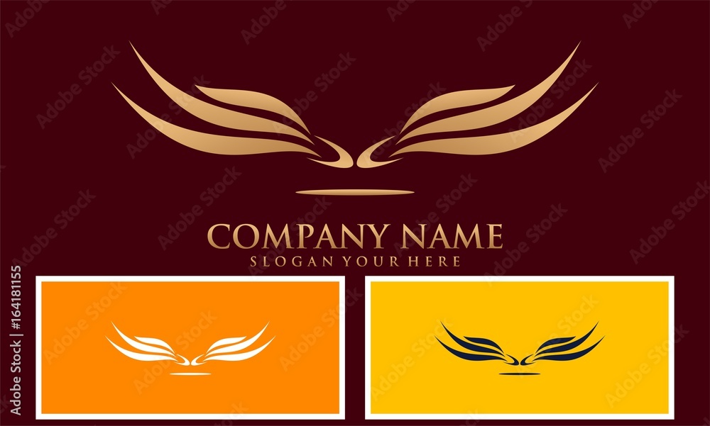 abstract wing bird business logo abstract wing bird business logo