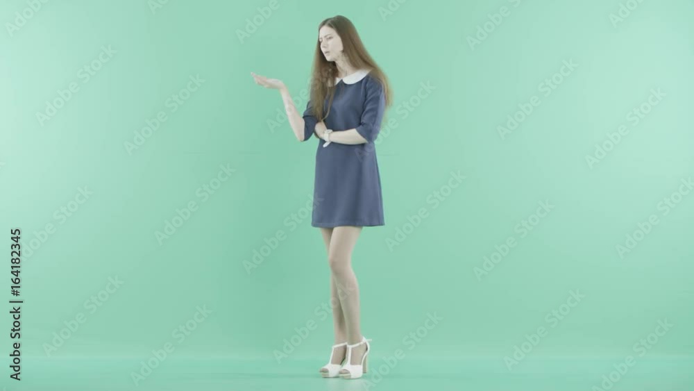 a young girl is thinking aloud and gesticulating a young girl is thinking aloud and gesticulating