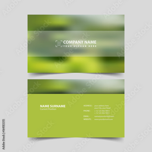 Eco friendly business card design template.