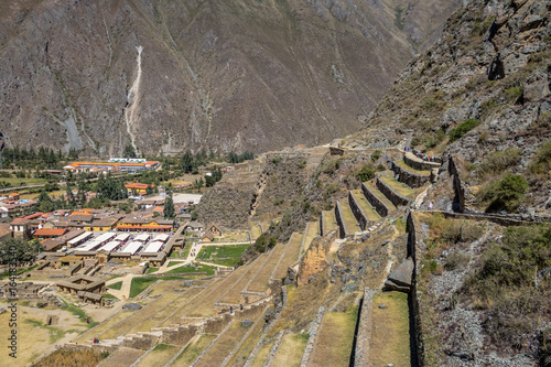 Ollantaytambo Inca ruins and Terraces - Ollantaytambo, Sacred Valley, Peru photo