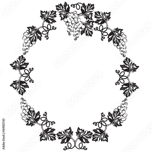 Decorative frame, frame for the text black and white