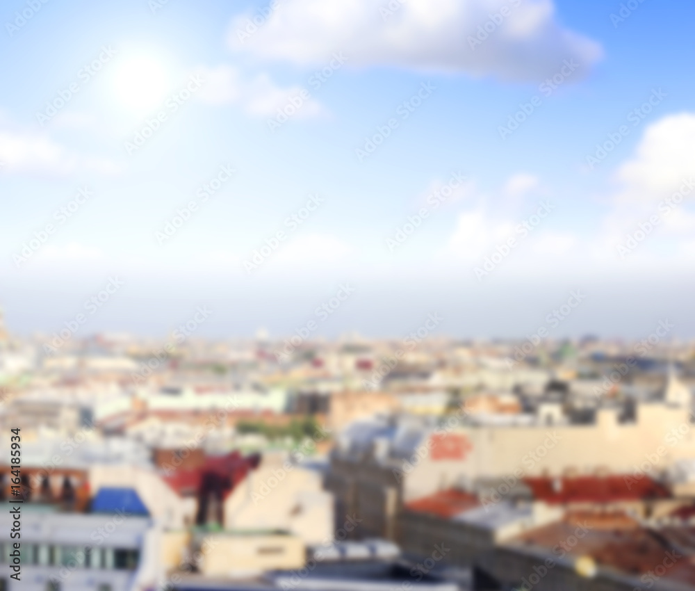 Background blur Roofs of the city.The photo is made out of focus
