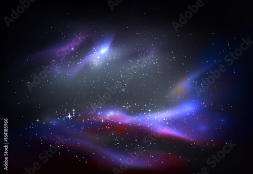 Outer space and galaxy, cosmos panorama