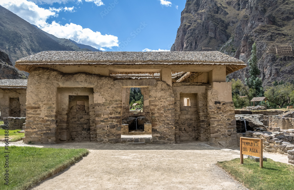 Water Temple at Ollantaytambo Inca ruins - Ollantaytambo, Sacred Valley, Peru