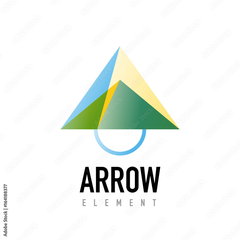 Vector arrow geometric design logo Vector arrow geometric design logo