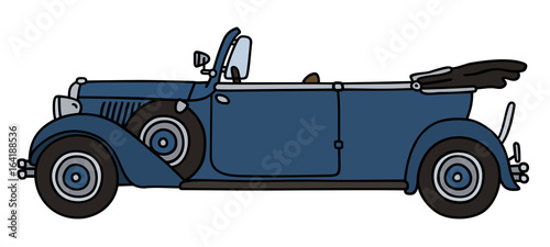 Vintage blue convertible