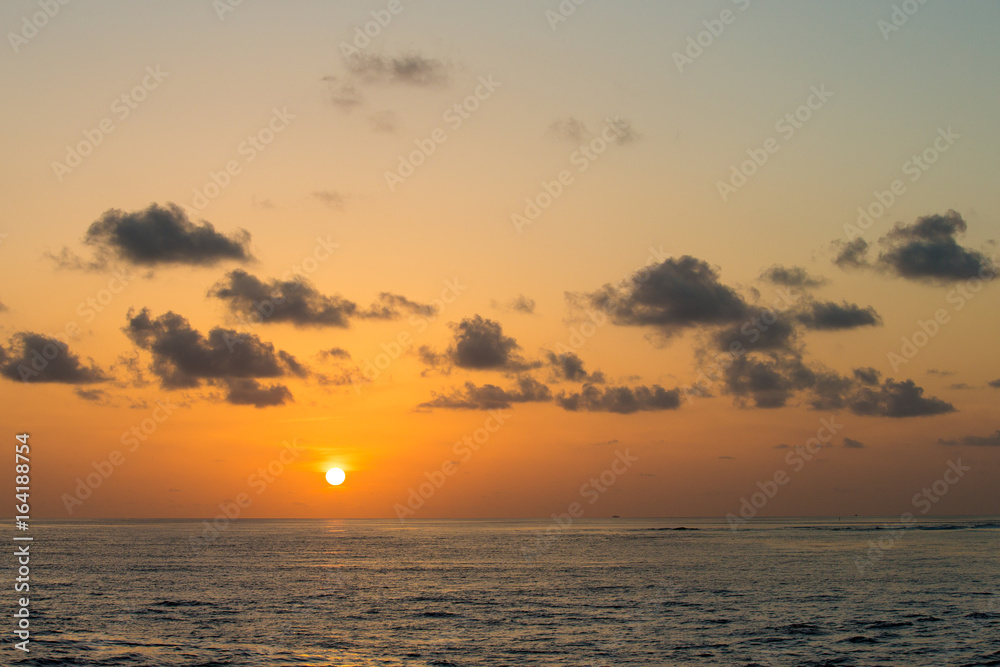 Colorful Sunset In The Beach