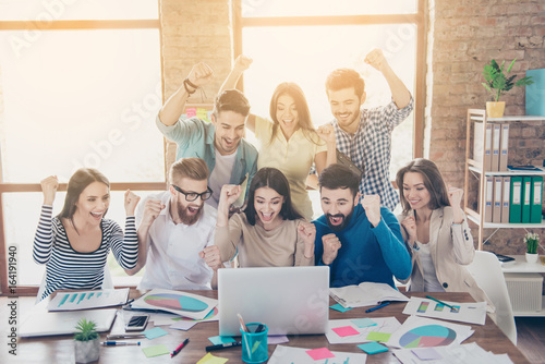 Принти на полотні Success and team work concept