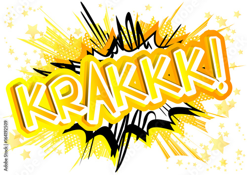 Krakkk! - Vector illustrated comic book style expression.