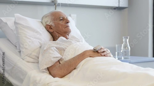 Senior man hospitalized