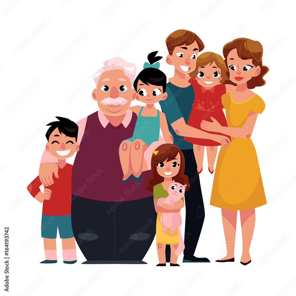 hugging family clipart