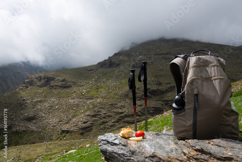 trekking lunch at sierra nevada, spain