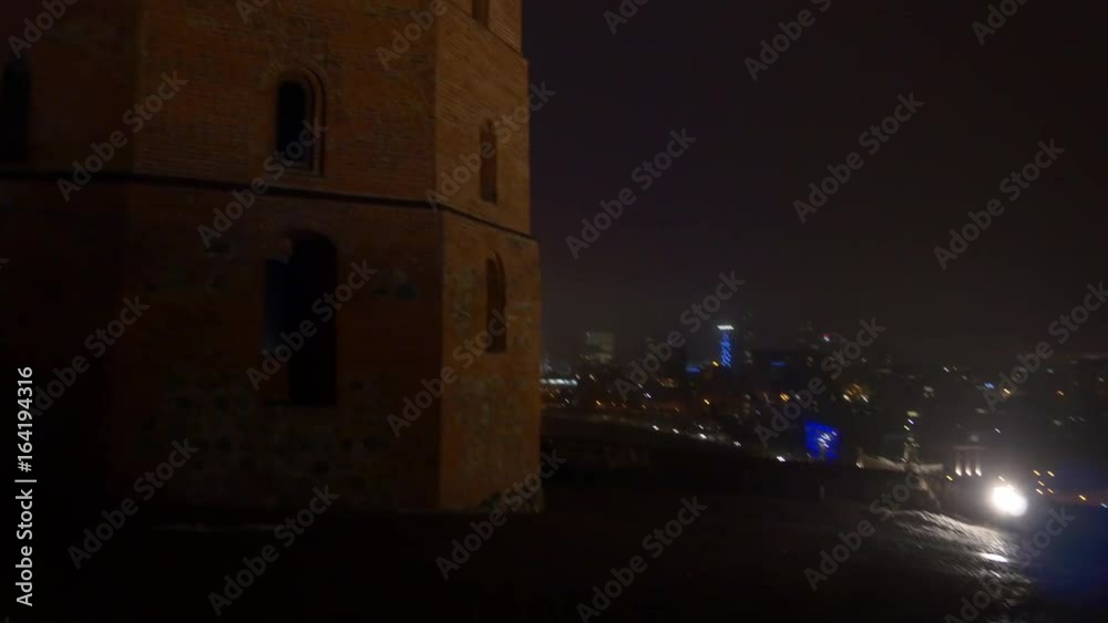 night time vilnius gediminas castle tower top panorama 4k lithuania
night time vilnius gediminas castle tower top panorama 4k lithuania