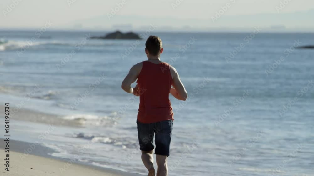 Workout on a fresh air near the ocean Workout on a fresh air near the ocean