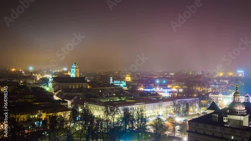 Wallpaper Mural night time vilnius gediminas castle tower cityscape panorama 4k time lapse lithuania 
 Torontodigital.ca