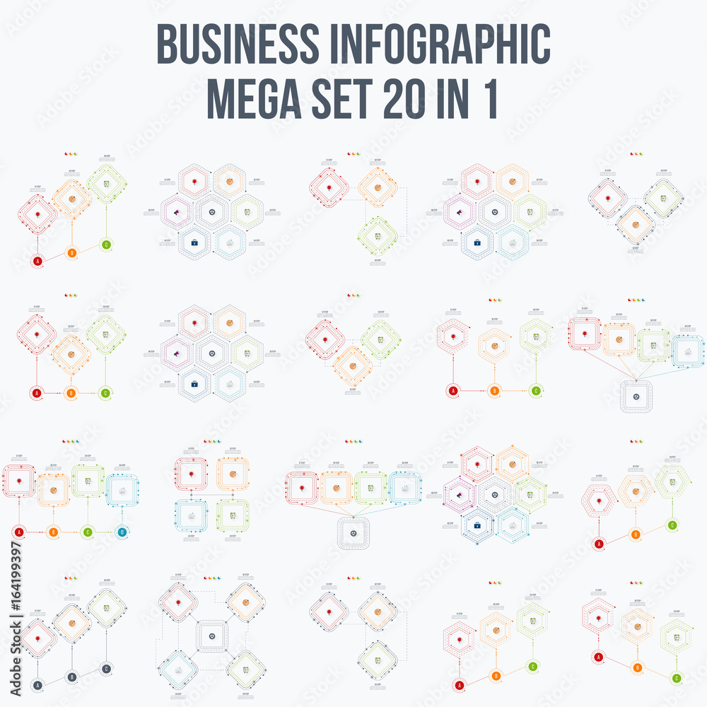 Set with infographics Set with infographics