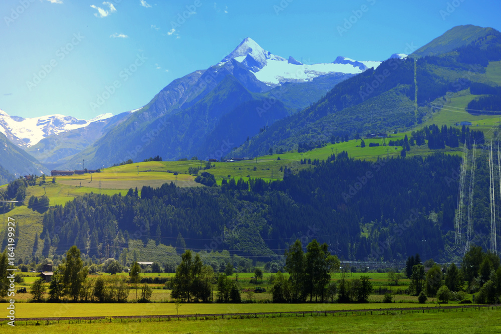 Alps village landscape Furth-Kaprun in Austria near to Zell am See