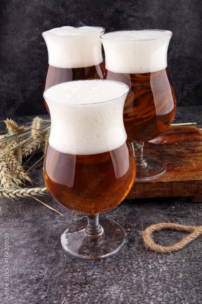 Beer and aehre. Still Life with a draft beer by the glass. Beer and aehre. Still Life with a draft beer by the glass.