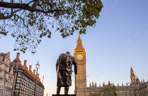 Churchill watching London photo