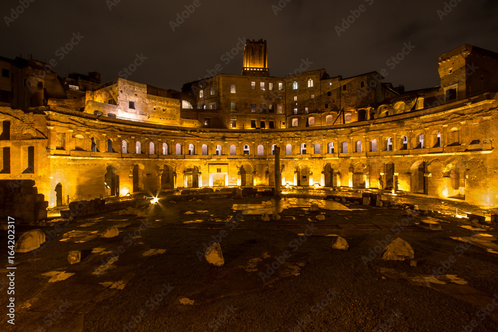 Trajan's Market and Torre delle Milizie in Rome, Italy Trajan's Market and Torre delle Milizie in Rome, Italy