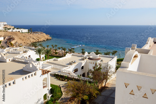 Fototapeta Naklejka Na Ścianę i Meble -  Buildings of the luxury hotel, Sharm el Sheikh, Egypt