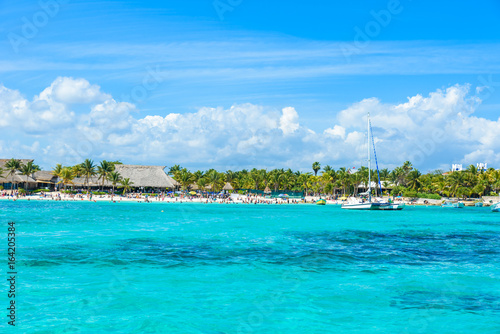 Akumal beach - paradise bay at turtle beach in Quintana Roo, Mexico - caribbean coast