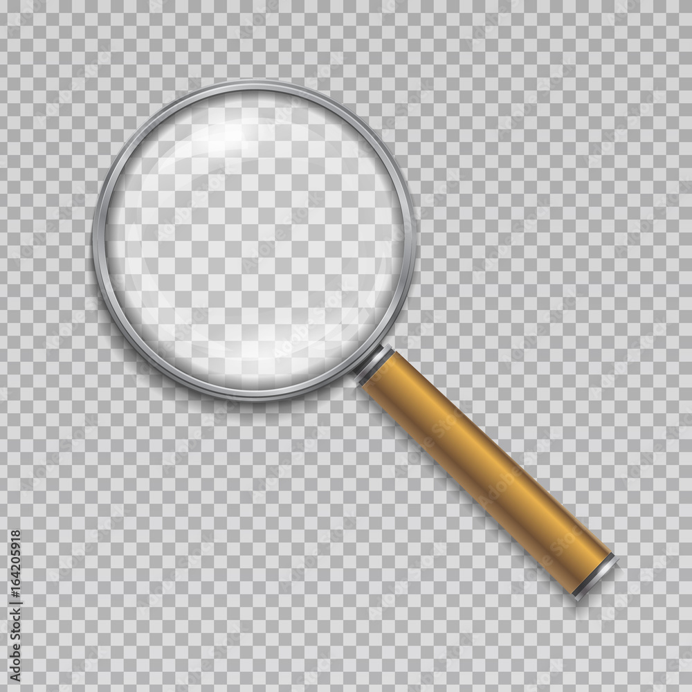 Magnifying glass. Realistic vector illustration Magnifying glass. Realistic vector illustration