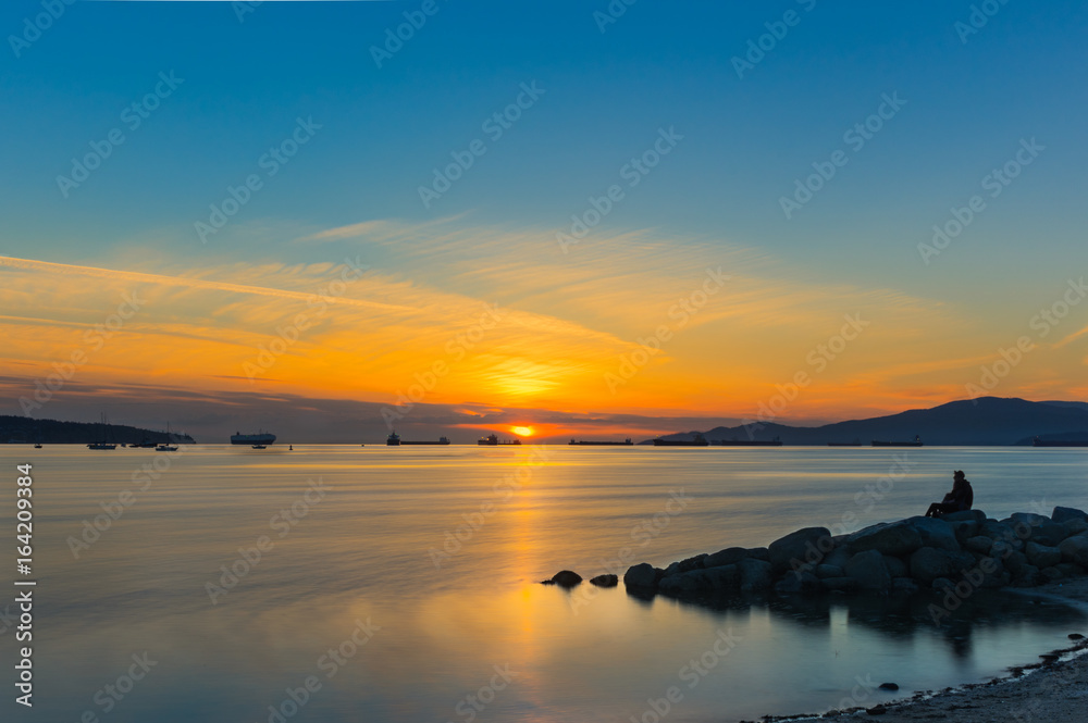 Couple at Vancouver Sunset