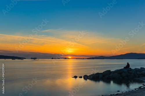 Couple at Vancouver Sunset