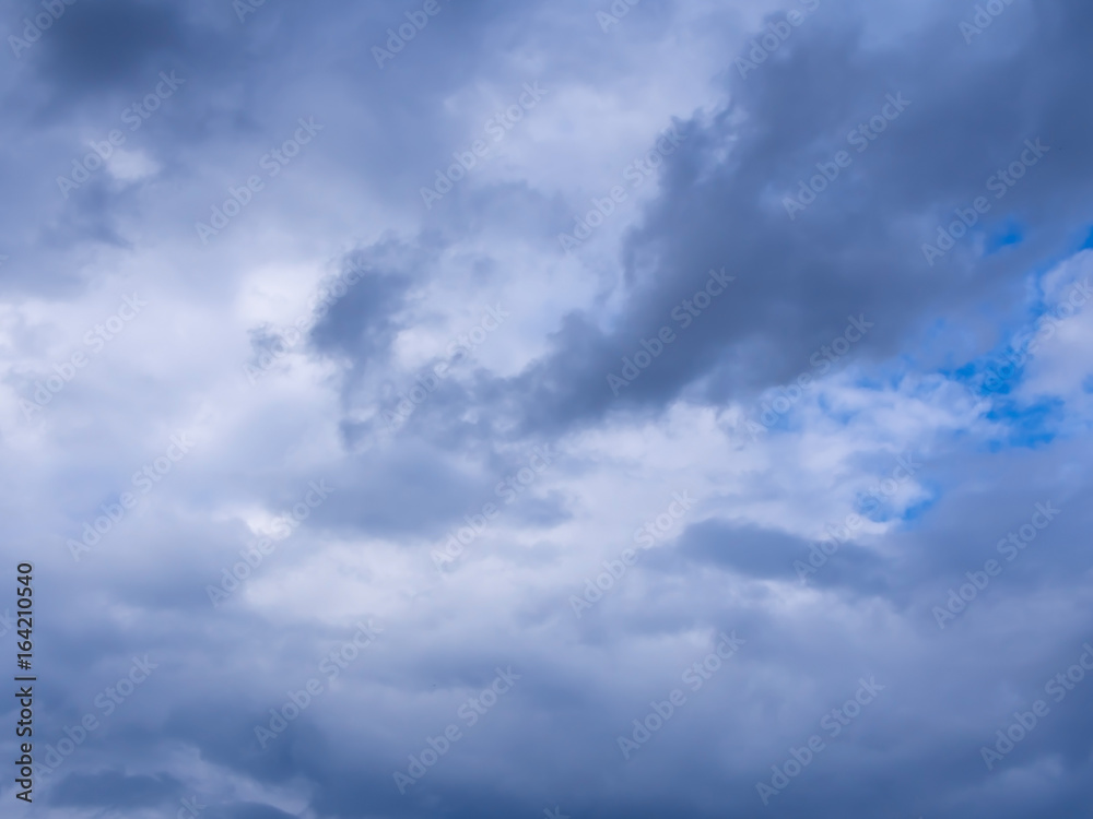 Dark Clouds On A Blue Sky, Background