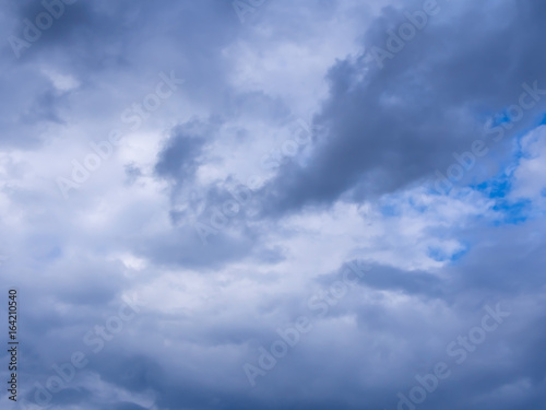 Dark Clouds On A Blue Sky  Background