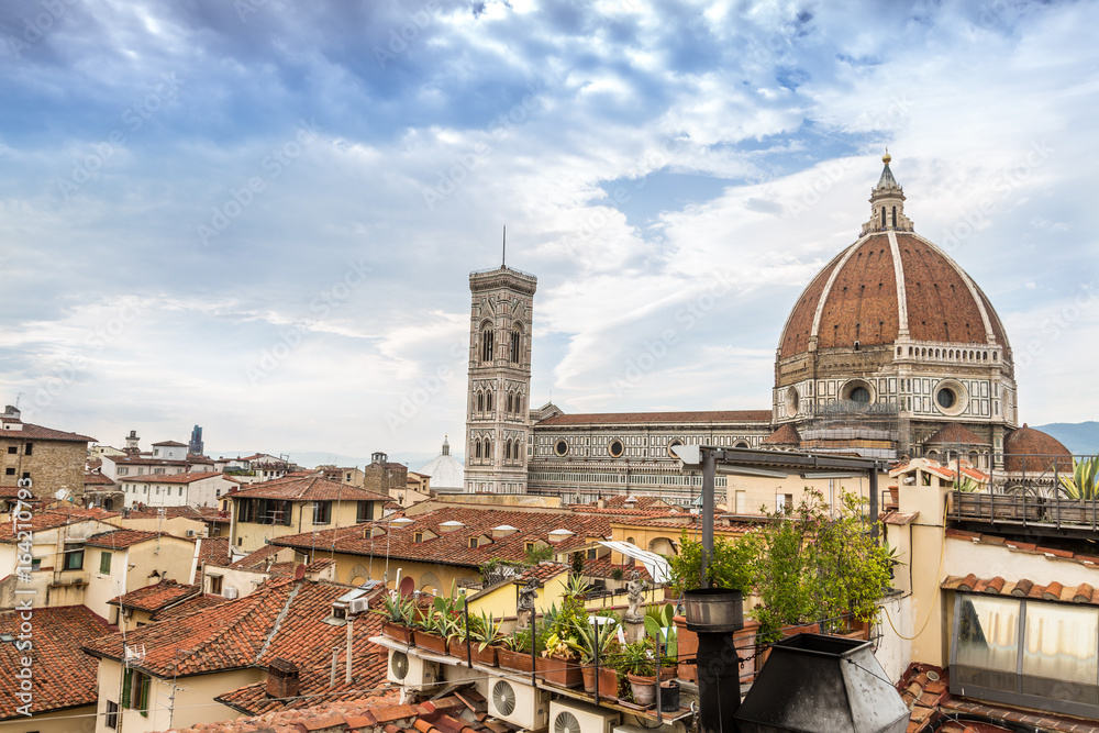 Fototapeta premium Florence Duomo from the hotel terrace