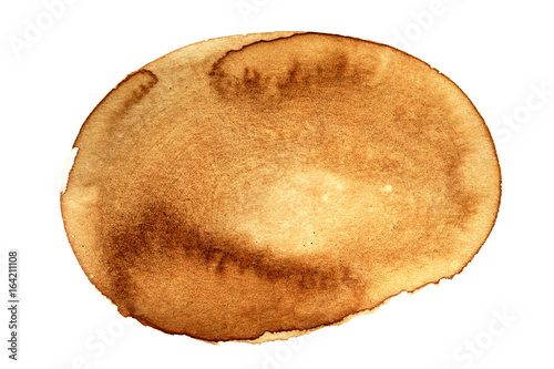 Oval coffee stain