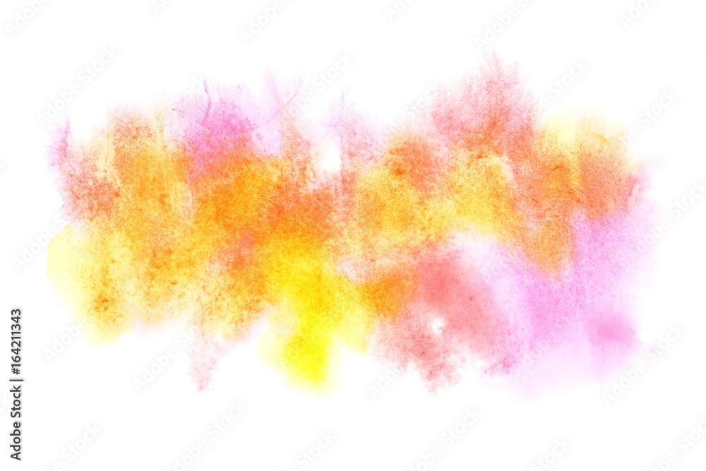 Colourful watercolor stains