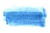 Cyan blue watercolor brush stroke