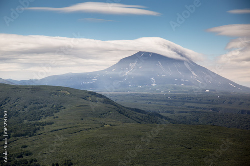 Kamchatka volcano producing clouds